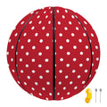 Red And White Christmas Dots Print Basketball