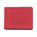 Red And White Christmas Dots Print Bifold Wallet