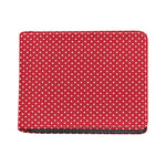 Red And White Christmas Dots Print Bifold Wallet