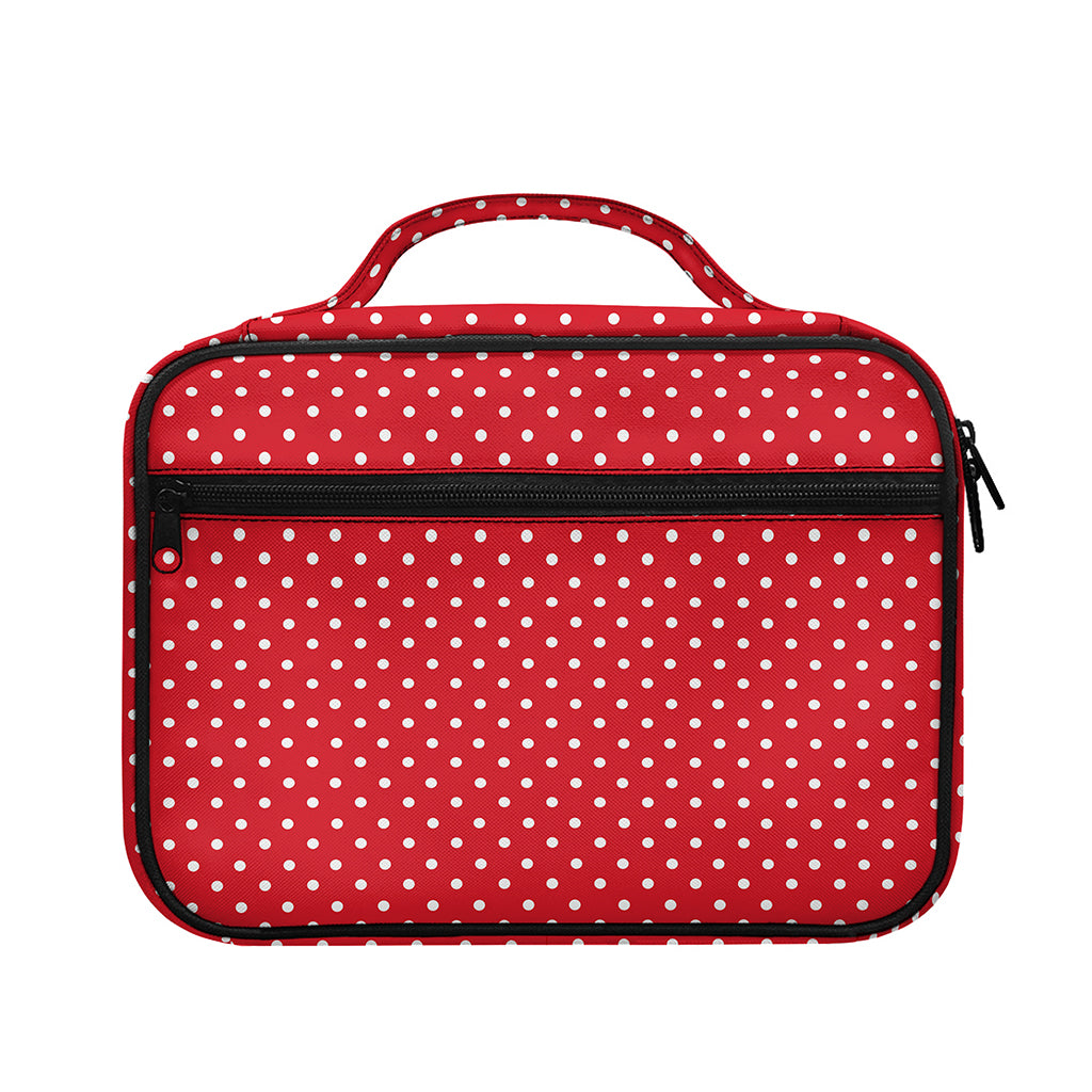 Red And White Christmas Dots Print Briefcase Bible Bag