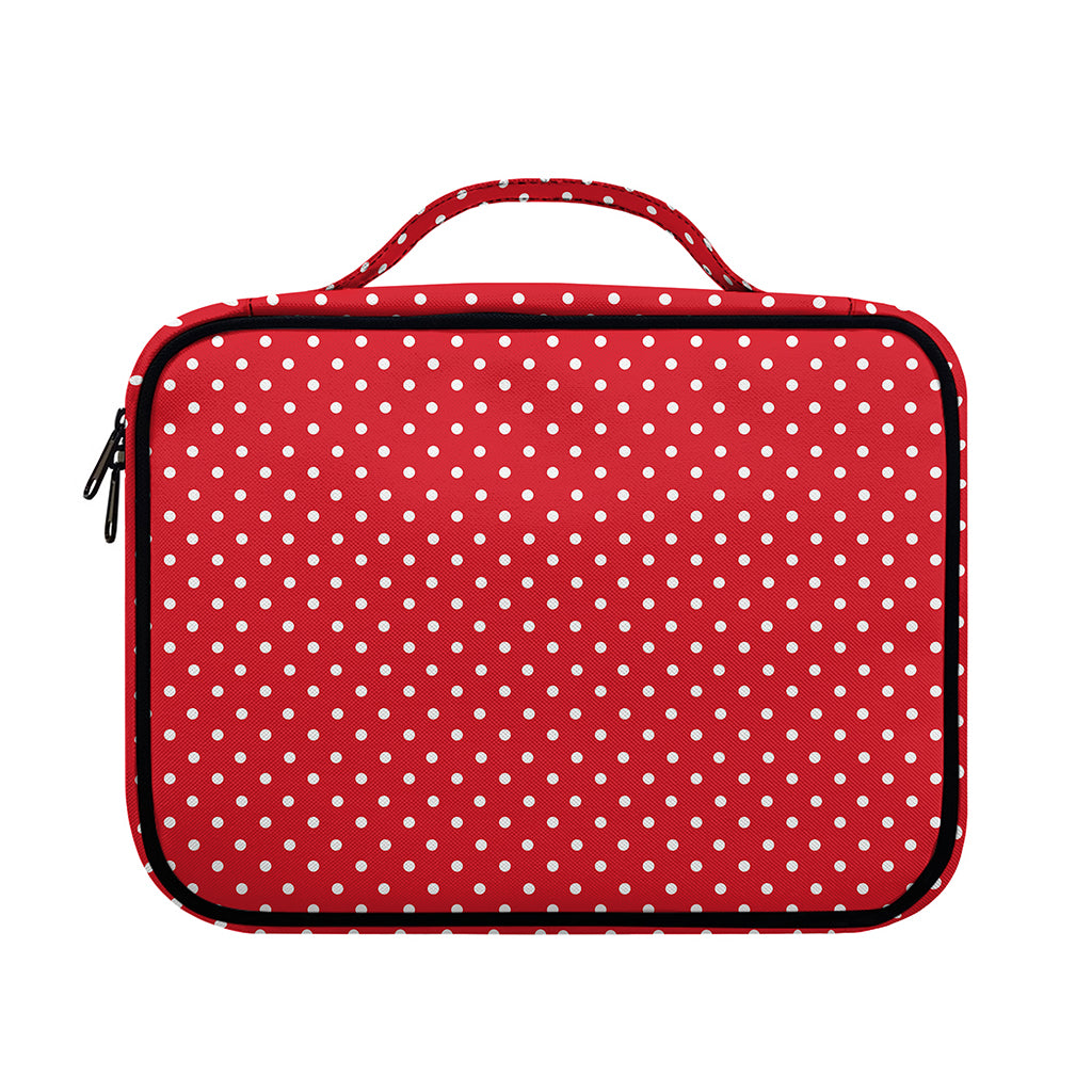 Red And White Christmas Dots Print Briefcase Bible Bag