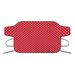 Red And White Christmas Dots Print Car Windshield Snow Cover