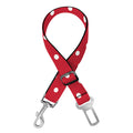 Red And White Christmas Dots Print Dog Seat Belt