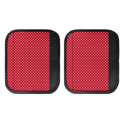 Red And White Christmas Dots Print Handle Covers