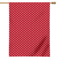 Red And White Christmas Dots Print House Flag