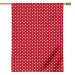 Red And White Christmas Dots Print House Flag