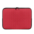Red And White Christmas Dots Print Laptop Sleeve