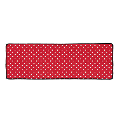 Red And White Christmas Dots Print Long Kitchen Mat