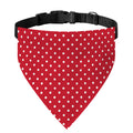 Red And White Christmas Dots Print Over The Collar Dog Bandana