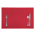 Red And White Christmas Dots Print Placemat