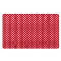 Red And White Christmas Dots Print Polyester Doormat