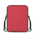 Red And White Christmas Dots Print Rectangular Crossbody Bag