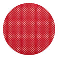 Red And White Christmas Dots Print Round Blanket