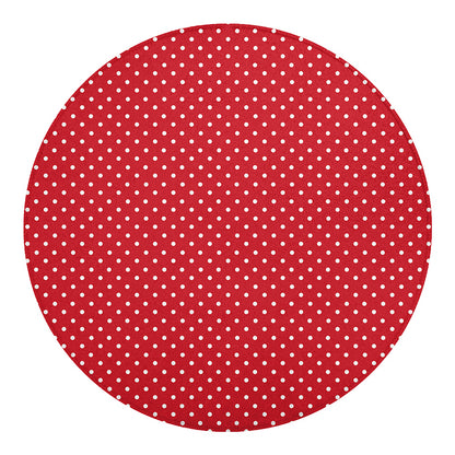 Red And White Christmas Dots Print Round Blanket