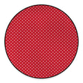 Red And White Christmas Dots Print Round Floor Mat