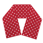 Red And White Christmas Dots Print Scarf