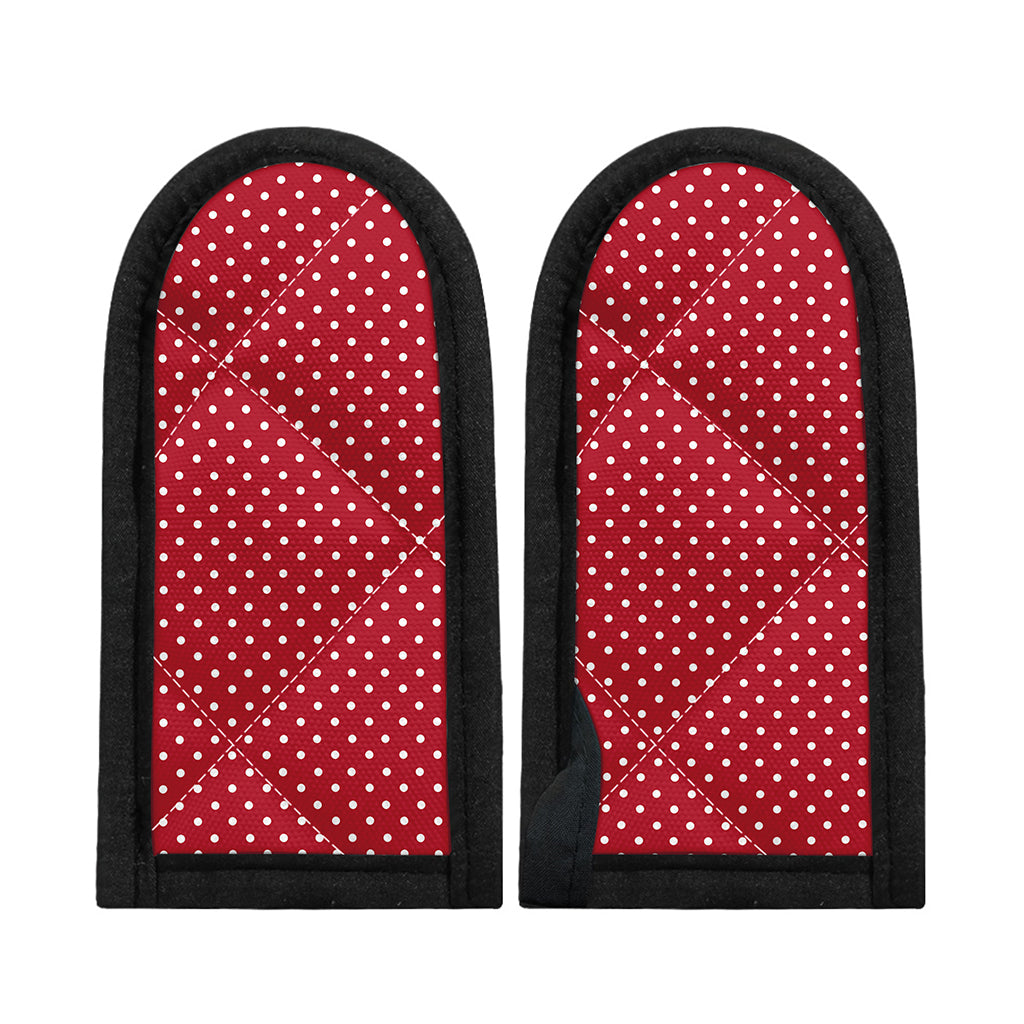 Red And White Christmas Dots Print Skillet Handle Cover