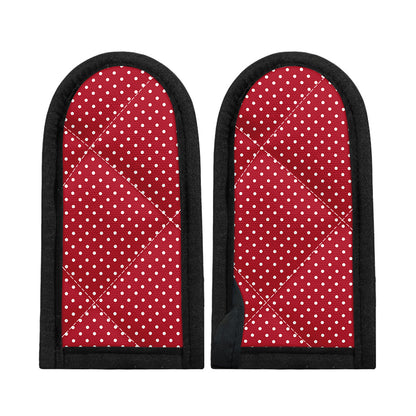 Red And White Christmas Dots Print Skillet Handle Cover
