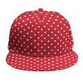 Red And White Christmas Dots Print Snapback Cap