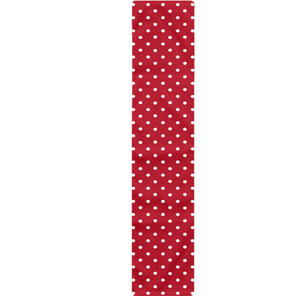 Red And White Christmas Dots Print Table Runner
