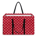 Red And White Christmas Dots Print Utility Tote Bag