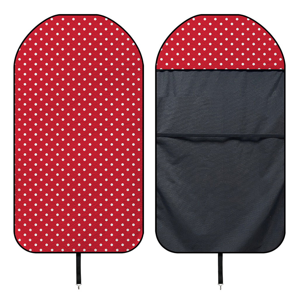 Red And White Christmas Dots Print Waterproof Car Seat Cover