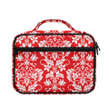 Red And White Damask Pattern Print Briefcase Bible Bag