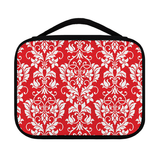 Red And White Damask Pattern Print Classic Bible Case
