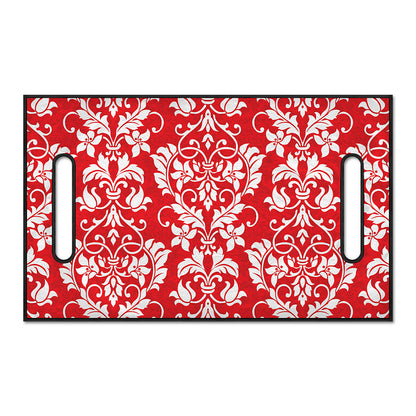 Red And White Damask Pattern Print Golf Cart Seat Cover