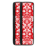 Red And White Damask Pattern Print Refrigerator Handle Covers