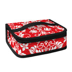 Red And White Damask Pattern Print Small Lunch Bag