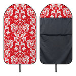 Red And White Damask Pattern Print Waterproof Car Seat Cover