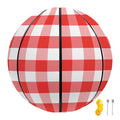 Red And White Gingham Pattern Print Basketball