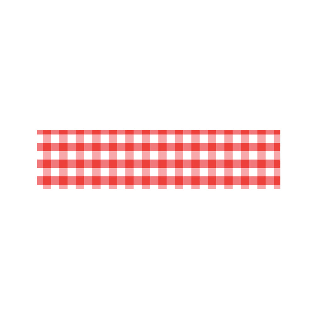 Red And White Gingham Pattern Print Bed Runner