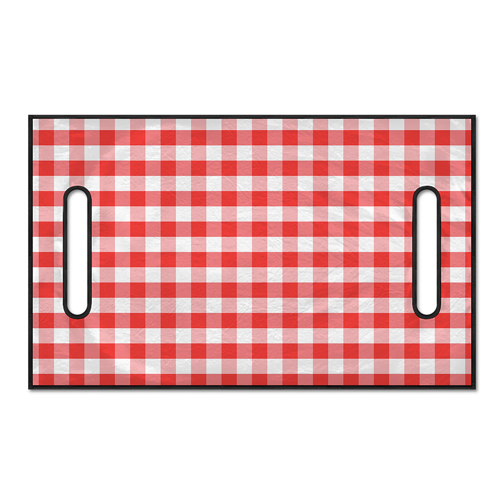 Red And White Gingham Pattern Print Golf Cart Seat Cover