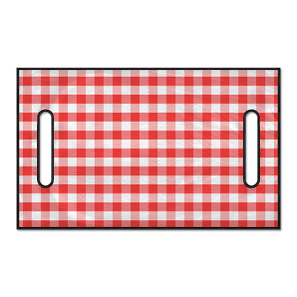 Red And White Gingham Pattern Print Golf Cart Seat Cover
