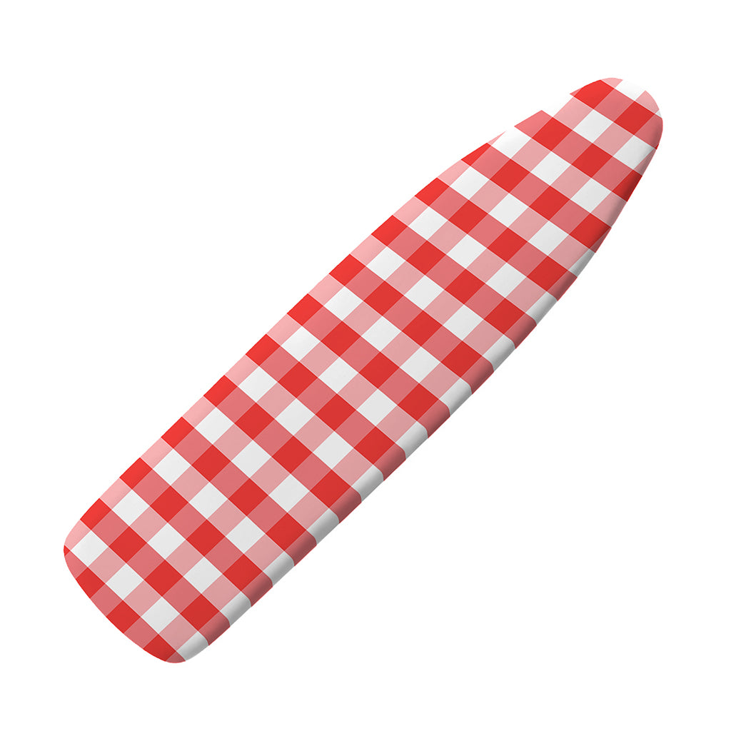 Red And White Gingham Pattern Print Ironing Board Cover