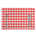 Red And White Gingham Pattern Print Placemat