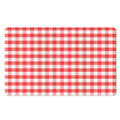Red And White Gingham Pattern Print Polyester Doormat