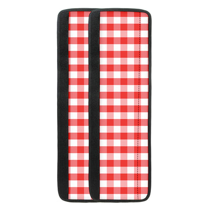 Red And White Gingham Pattern Print Refrigerator Handle Covers