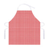 Red And White Glen Plaid Print Adjustable Apron