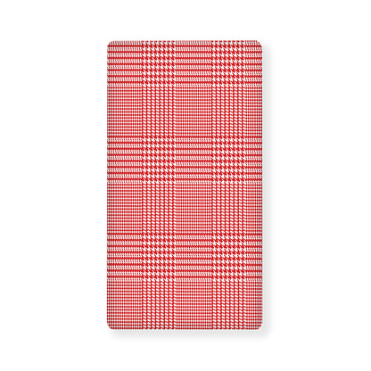 Red And White Glen Plaid Print Baby Crib Sheet