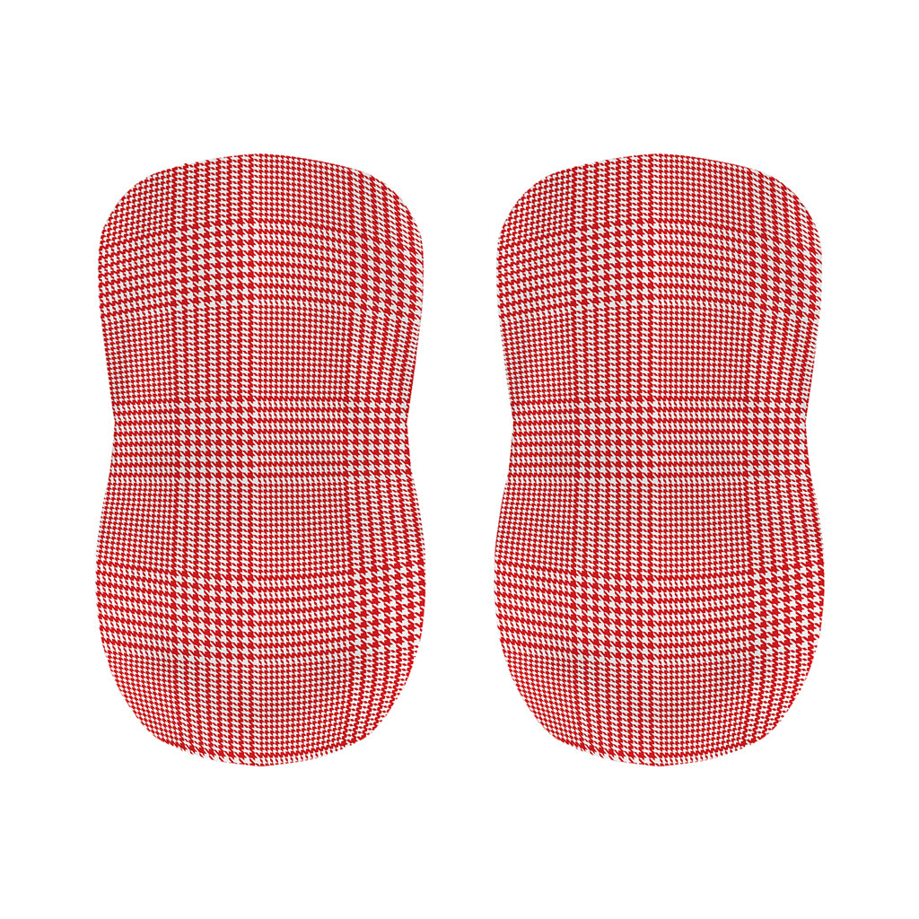 Red And White Glen Plaid Print Bar Stool Covers