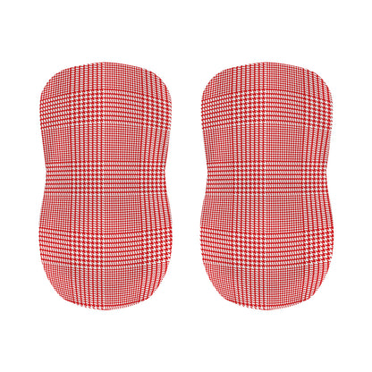 Red And White Glen Plaid Print Bar Stool Covers
