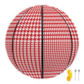 Red And White Glen Plaid Print Basketball