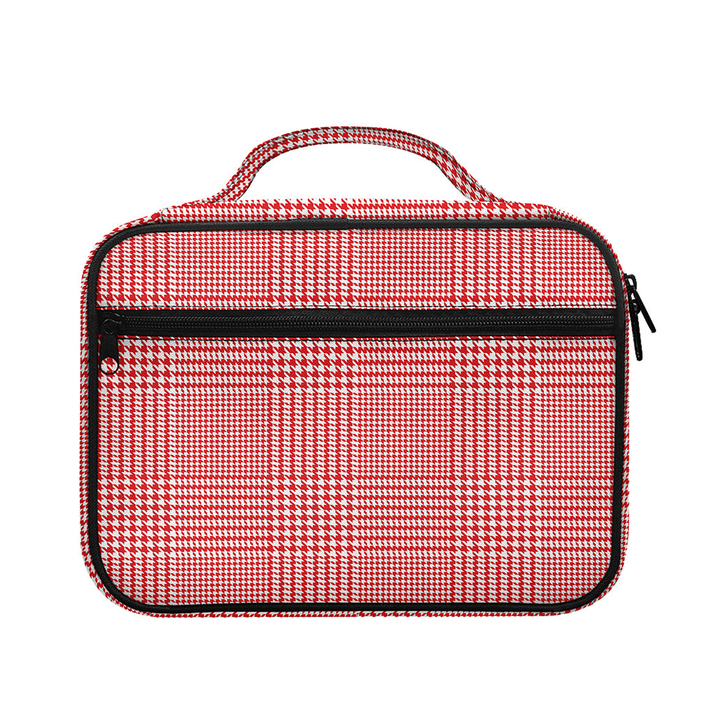 Red And White Glen Plaid Print Briefcase Bible Bag