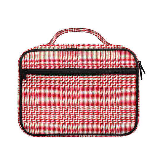 Red And White Glen Plaid Print Briefcase Bible Bag