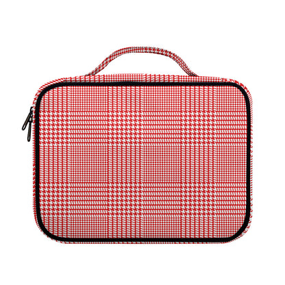 Red And White Glen Plaid Print Briefcase Bible Bag