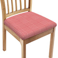 Red And White Glen Plaid Print Chair Cushion Cover