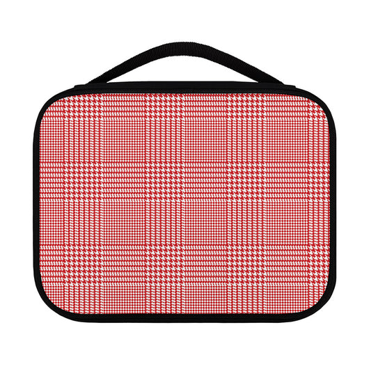 Red And White Glen Plaid Print Classic Bible Case